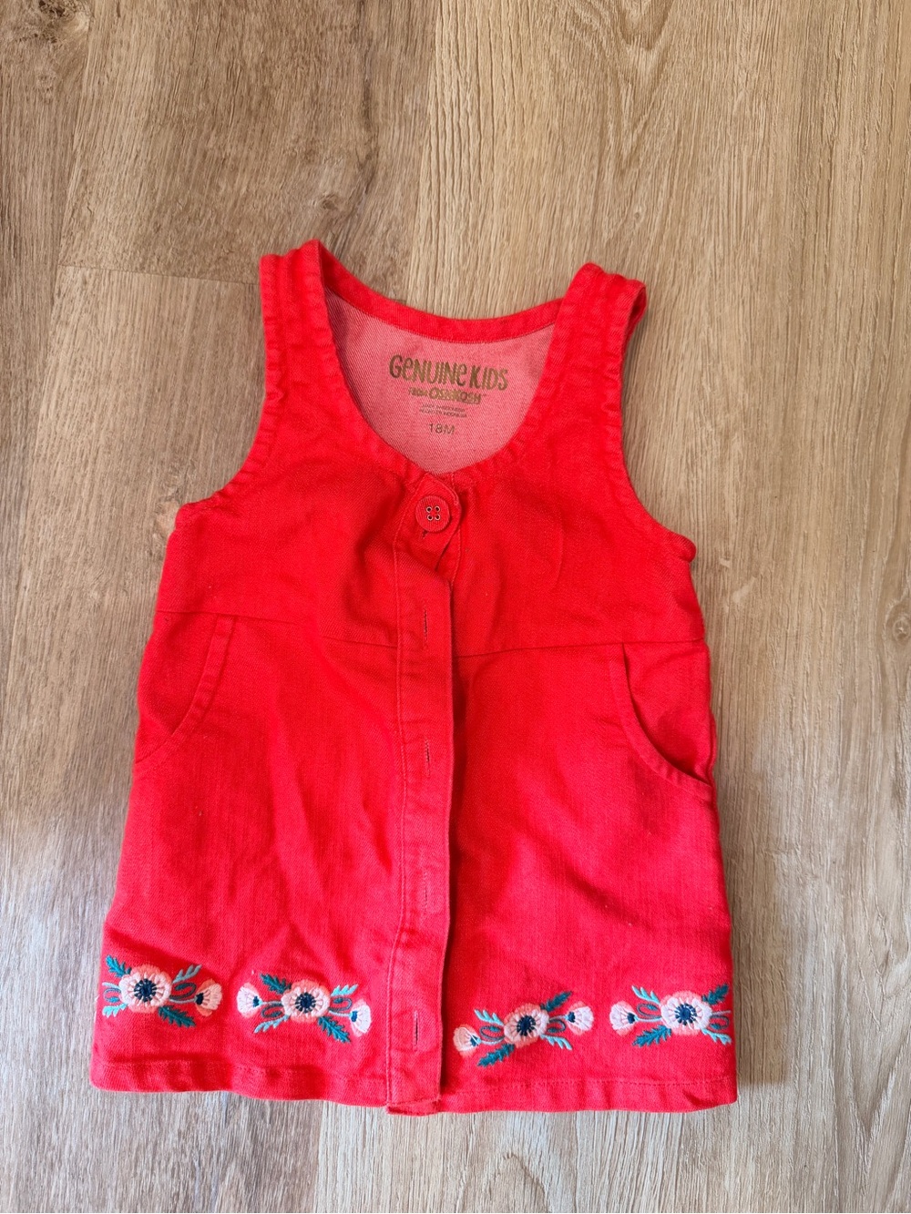 OshKosh B'gosh Red Embroidered Toddler dress